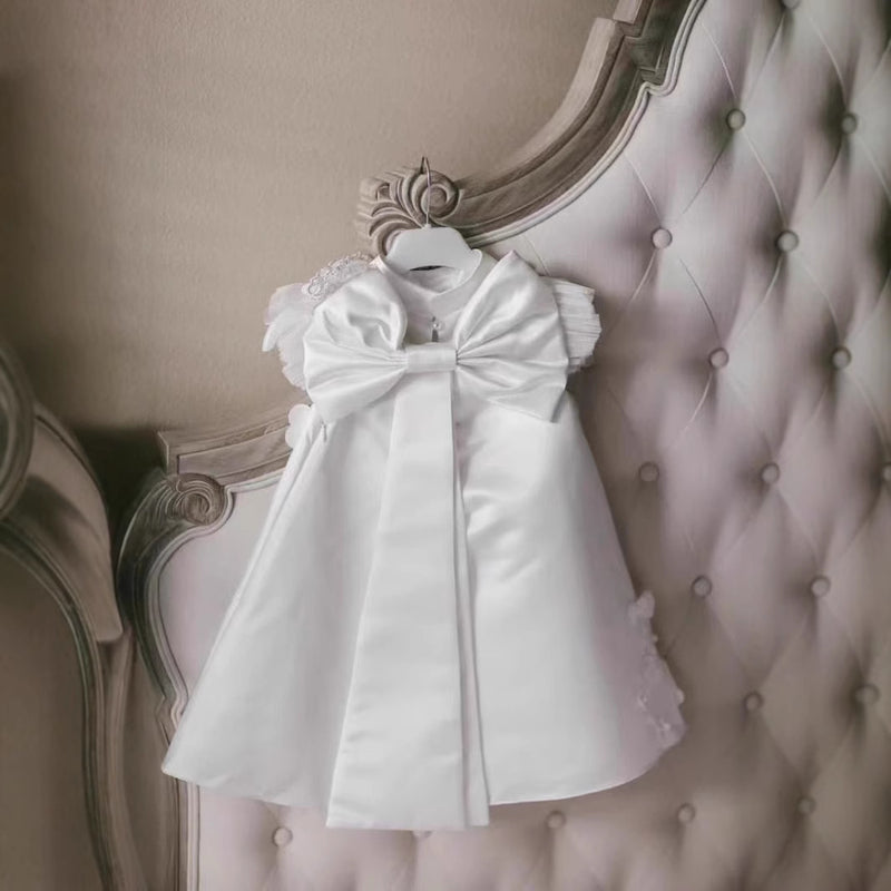 Girls White Communion Dress Children's Birthday Princess Dress