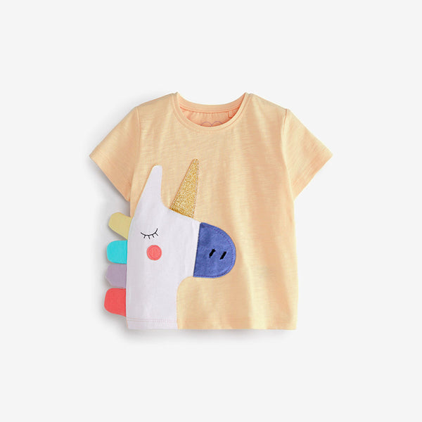 Children's Summer New Cartoon Cotton Round Neck T-shirt