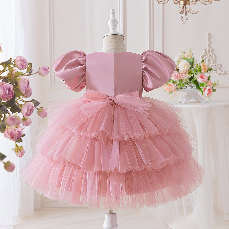 Girls Birthday Dress Girls Party Puff Sleeve Princess Dress Flower Girl Dress