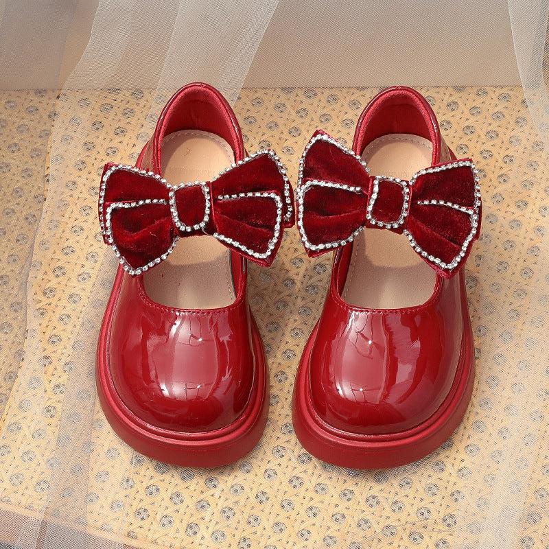 Winter Baby Girl Leather Shoes Bow-knot Red Boots Princess Shoes marryshe Winter Baby Girl Leather Shoes Bow-knot Red Boots Princess Shoes marryshe