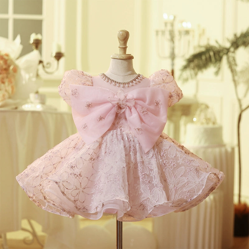 Pink Girl Birthday Princess Dress Flower Girl Wedding Dress