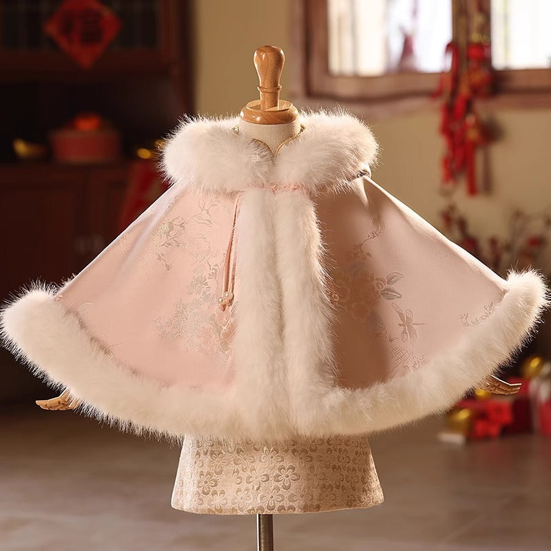 Children's Shawl Winter Thickened Girls' New Year Windbreaker