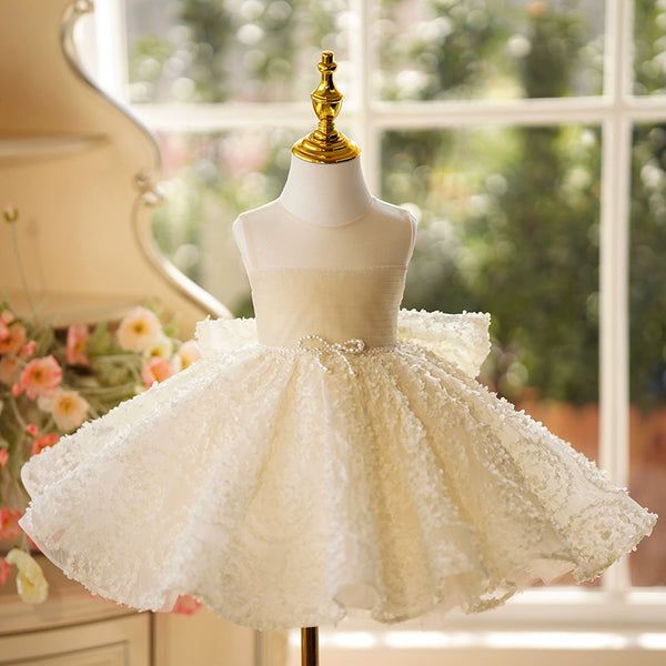Cute Baby Christening DressesToddler Sleeveless Prom Dress