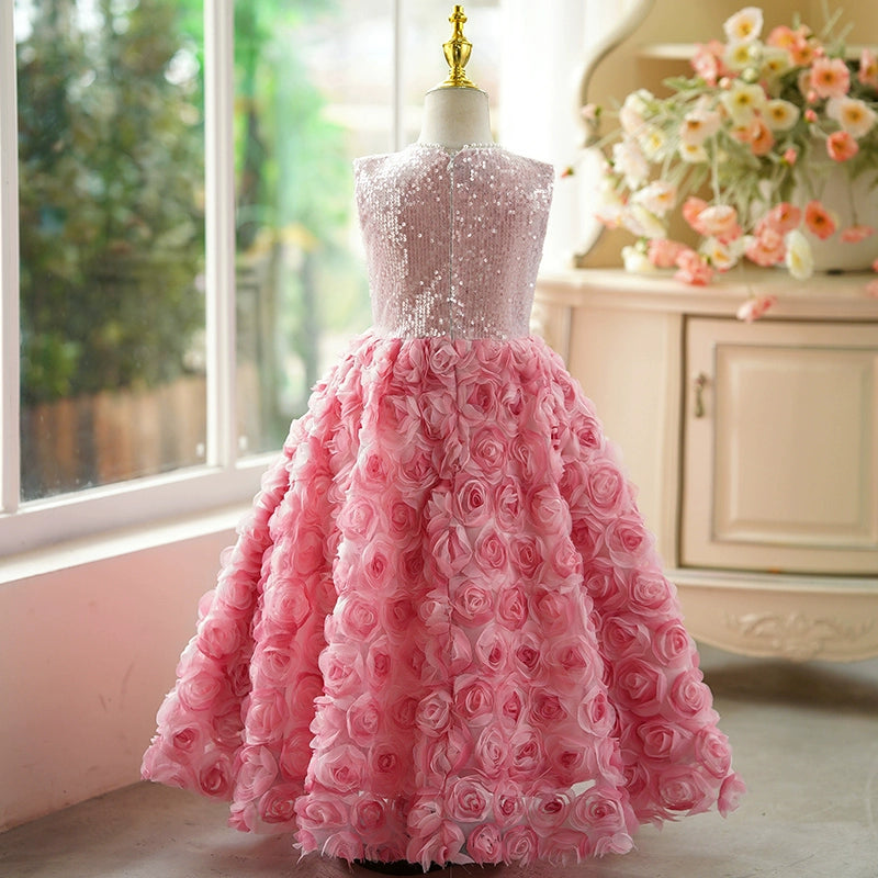 Cute Baby Girl Beauty Pageant Dress Toddler Birthday Party Princess Dress