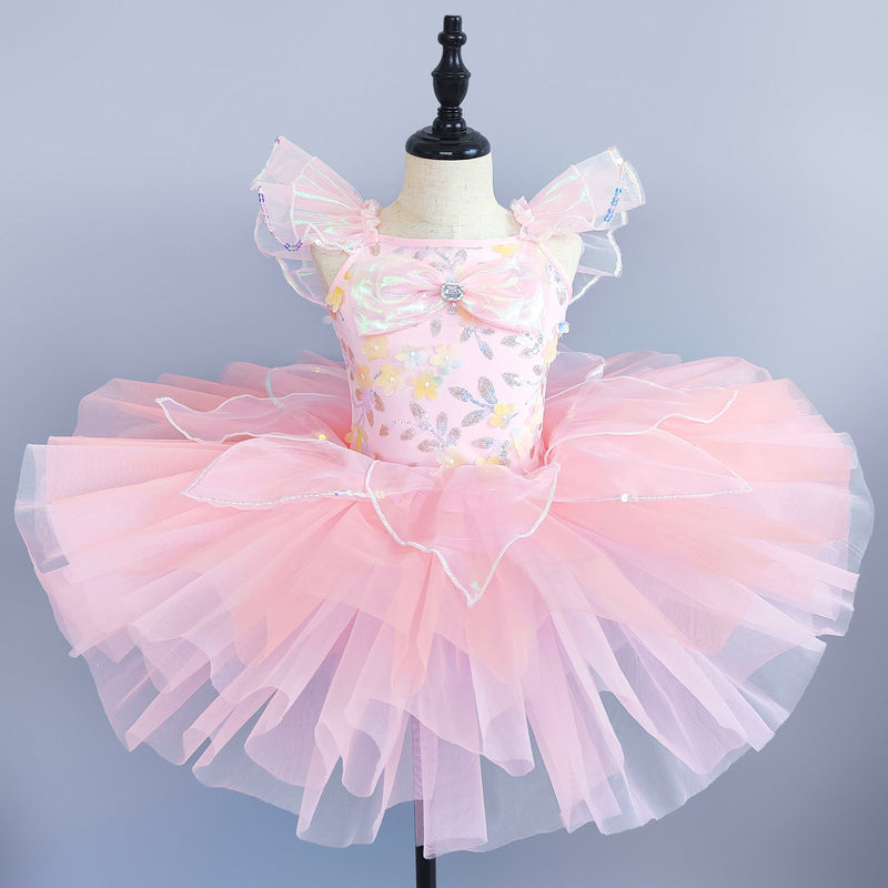 Girls Cute Party Princess Dress Girls Sequin Puffy Dress