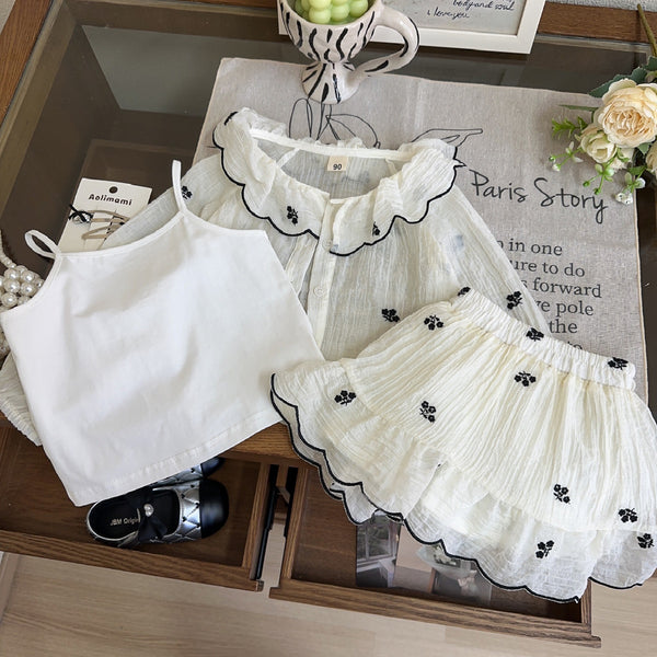 Girls Casual Suits Summer Baby Girls Cute Three Piece Suit