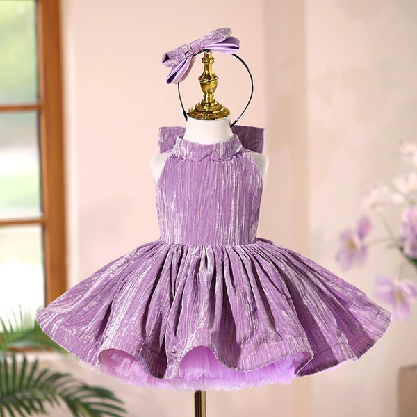 Purple Girls Birthday Dress Girls First Communion Dress