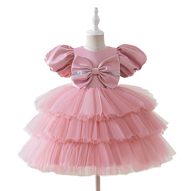 Girls Birthday Dress Girls Party Puff Sleeve Princess Dress Flower Girl Dress