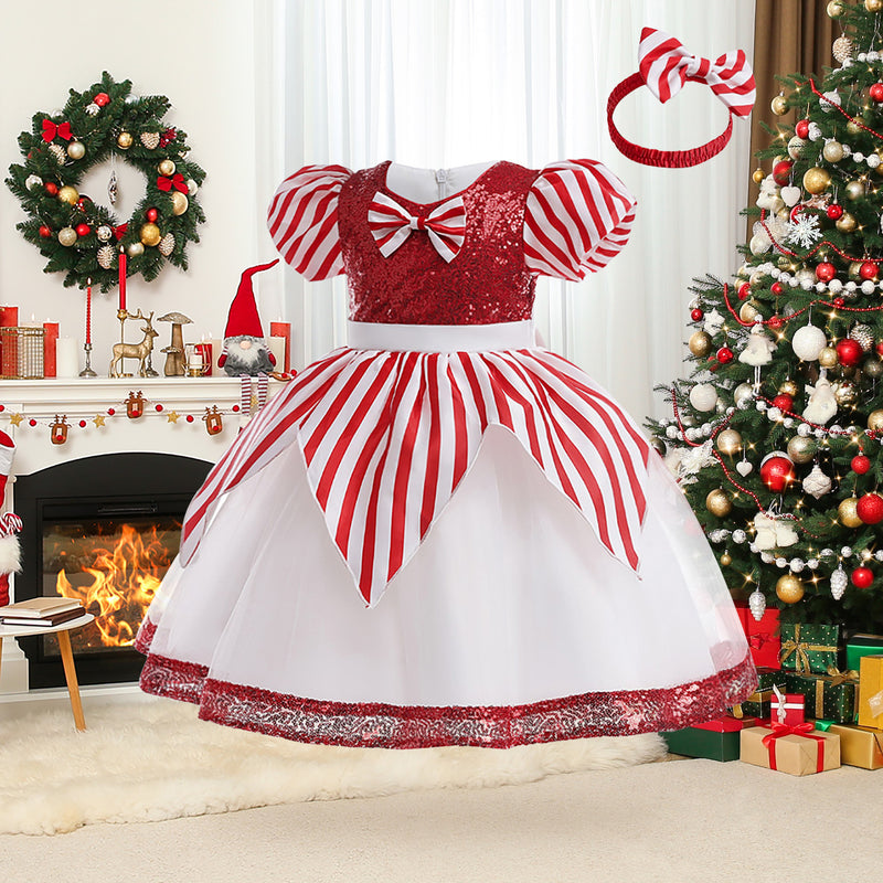 Cute Striped Christmas Dress Baby Girl Christmas Dress marryshe Cute Striped Christmas Dress Baby Girl Christmas Dress marryshe