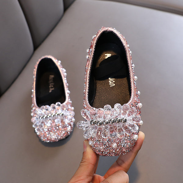 Cute Girls  Beauty Pageant Sequins Princess Shoes