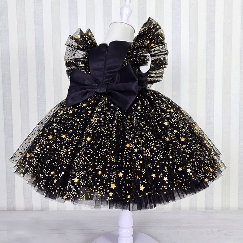 Baby Cute Girl Pageant Dress Toddler First Birthday Party Princess Dress