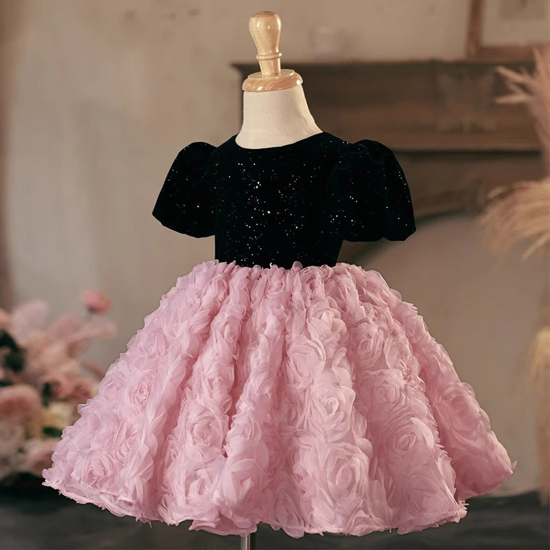 Cute Baby Girl Christmas Dress Toddler Pageant First Birthday Princess Dress