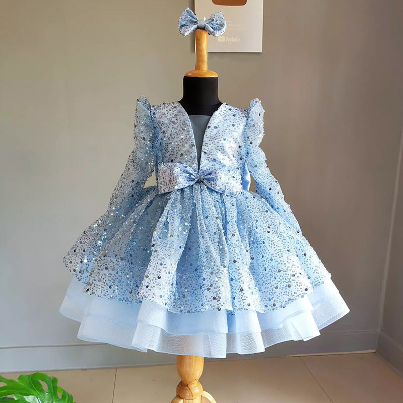 Children's Birthday Party Puffy Dress Flower Girl Wedding Princess Dress