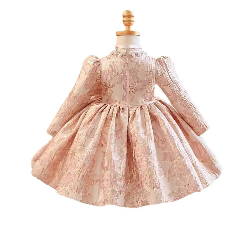 Cute Children's Long Sleeve Dress Baby Birthday Princess Dress