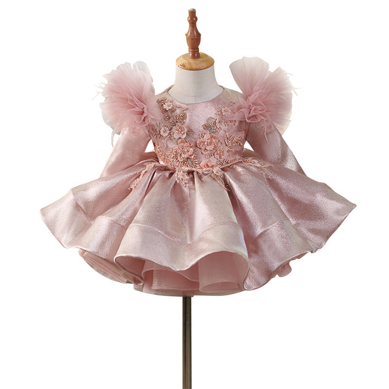 pink xmas dress Organic Waffle Simple Dress & Bloomer, Pink Candy Cane SpearmintLOVE