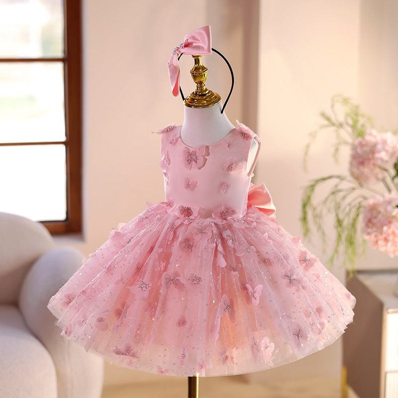 Children's Party Dress Flower Girl Wedding Princess Dress Girl Birthday Puff Dress