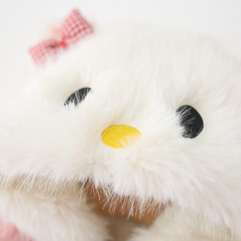 Girls' Winter Thickened Warm Hooded Cartoon Coat