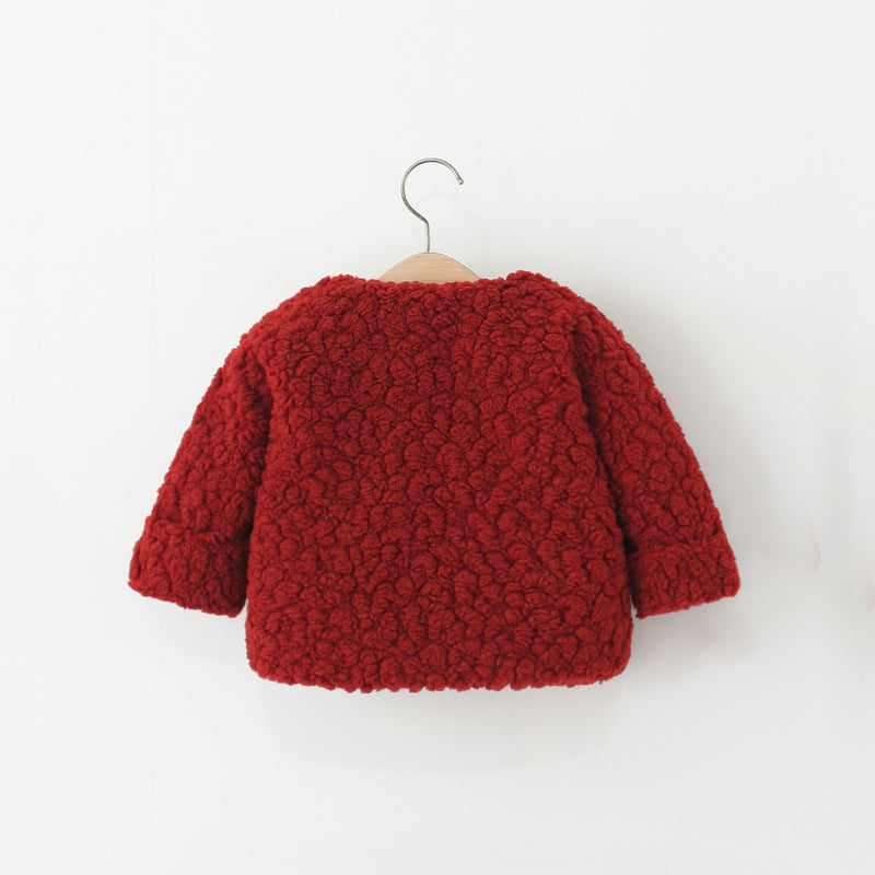 Girls' Winter Cherry Blossom Warm Coat