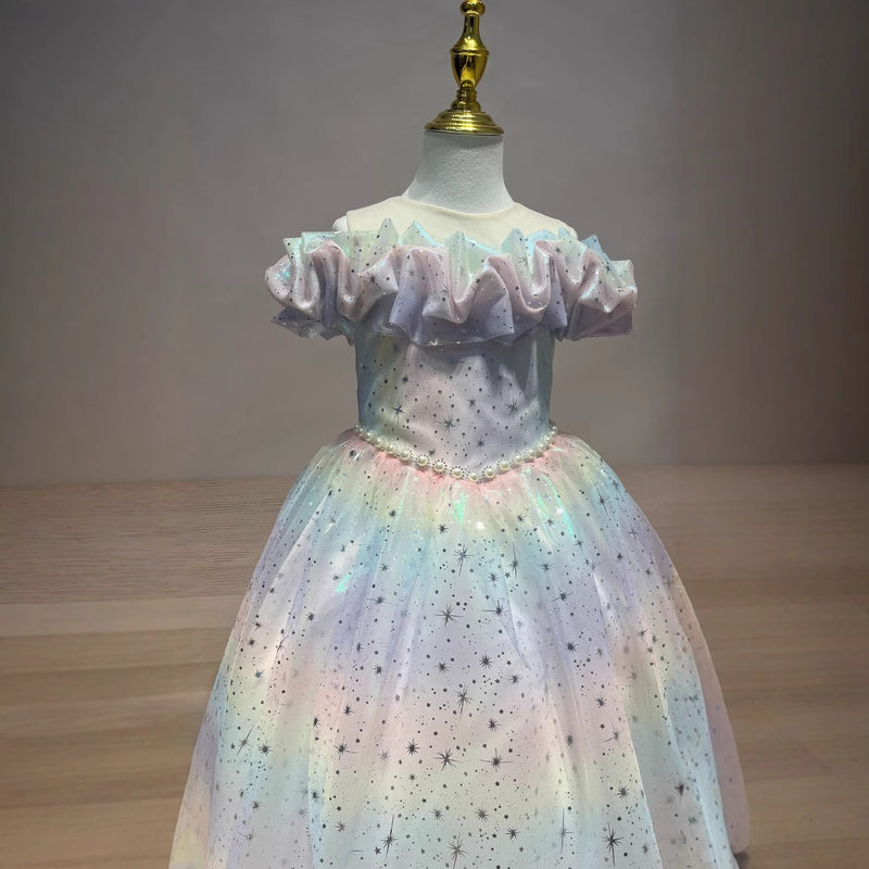Girls Pageant Dress Girl Sequin Birthday Princess Dress