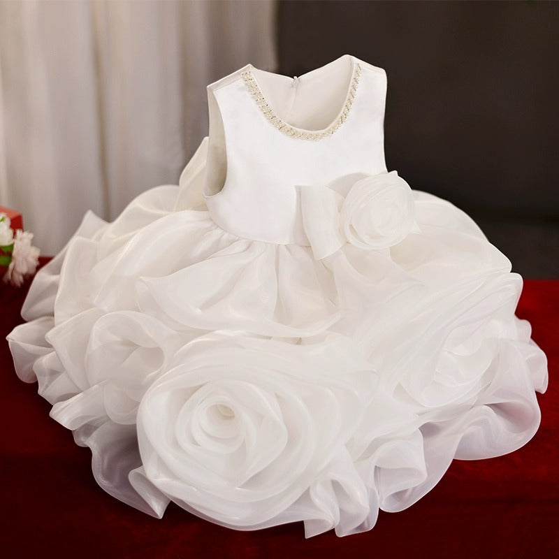 Girls Christening Dresses Girls Birthday Dress Baby Girl Fluffy Princess Dress