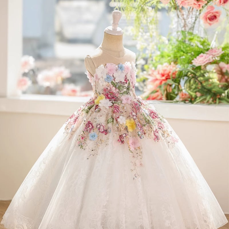 Girls' Prom Princess Dress Girls' Birthday Dress Flower Girl Wedding Dress