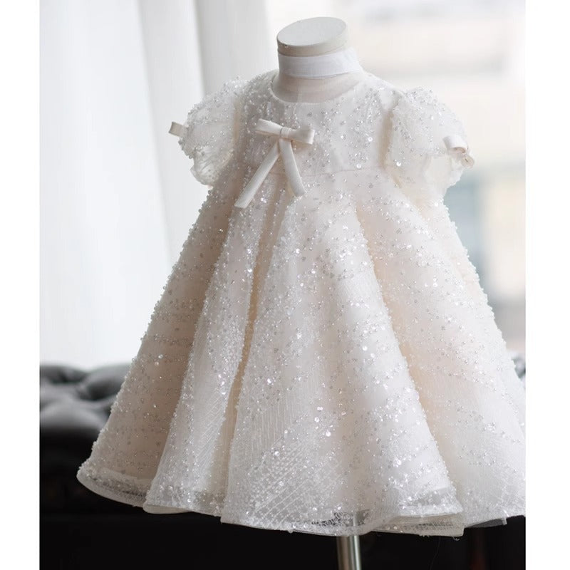 Cute Girls Christening Dress Toddler First Birthday Party Princess Dress