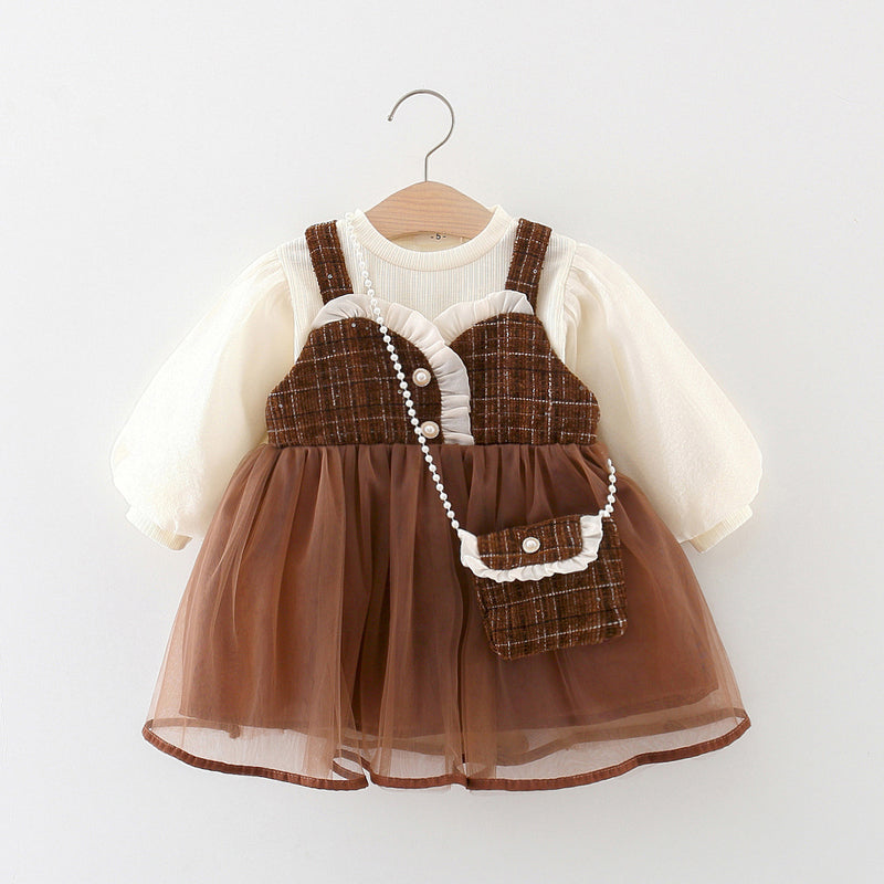 Baby Girl Stitching Style Two Piece Dress