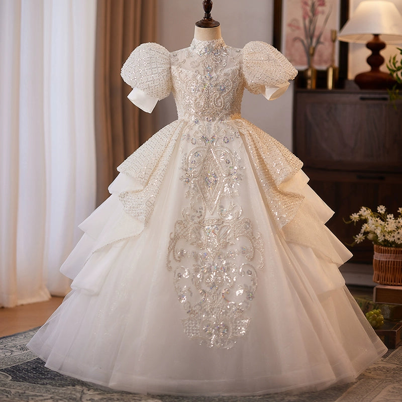 Girls Elegant White Princess Dress Girl Birthday Dresses marryshe Girls Elegant White Princess Dress Girl Birthday Dresses marryshe