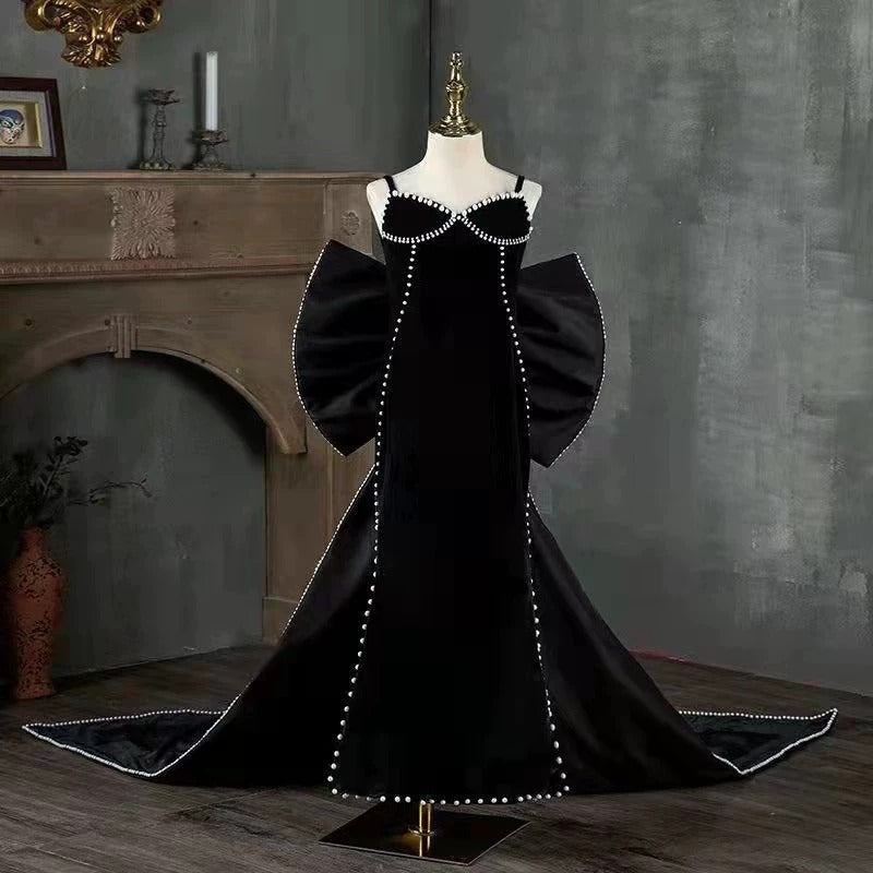 Girls Black Princess Dress Children's Birthday Party Dress – marryshe