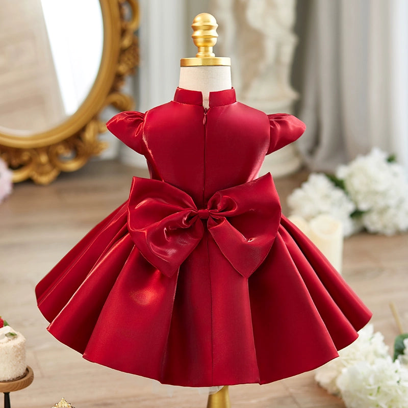Red Baby Dress Girl Birthday Princess Dress Baby Communion Dress