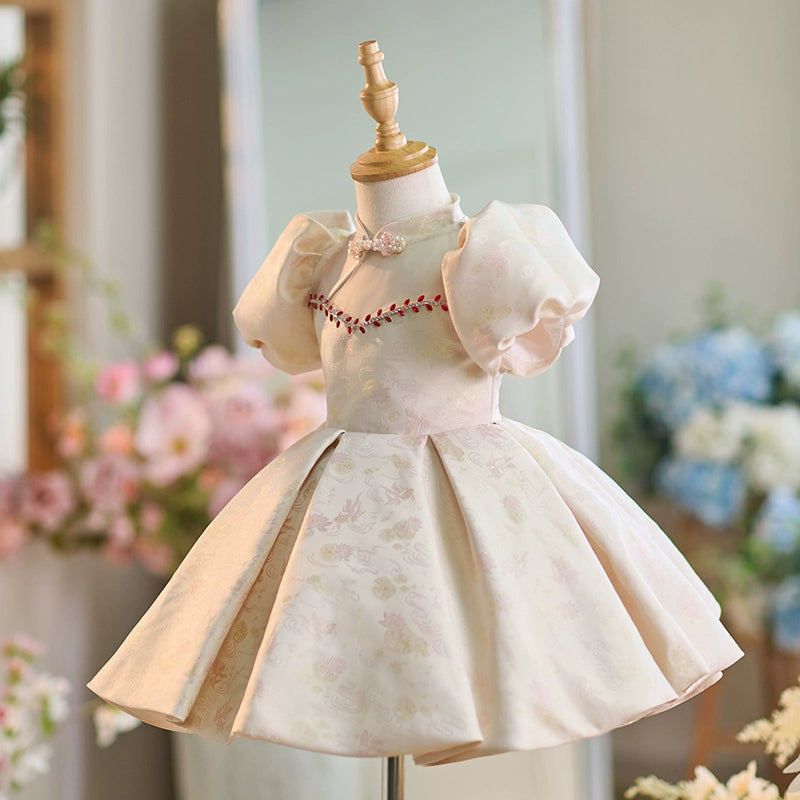 Birthday Cheongsam Flower Girl Dress Christmas Princess Dress