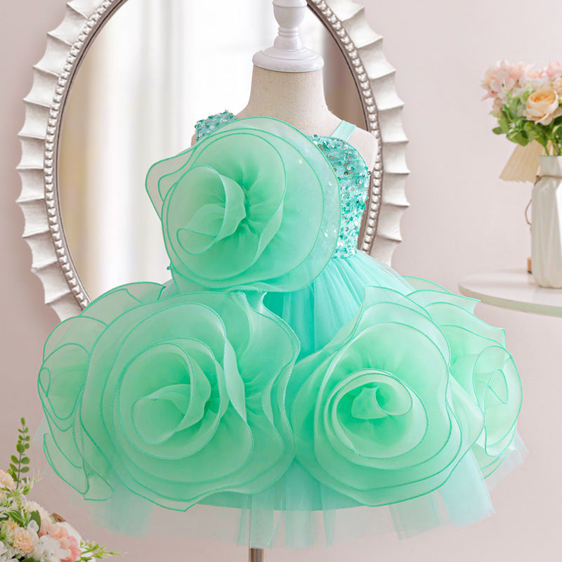 Flower Girl Wedding Princess Dress Baby Girl Birthday Dress