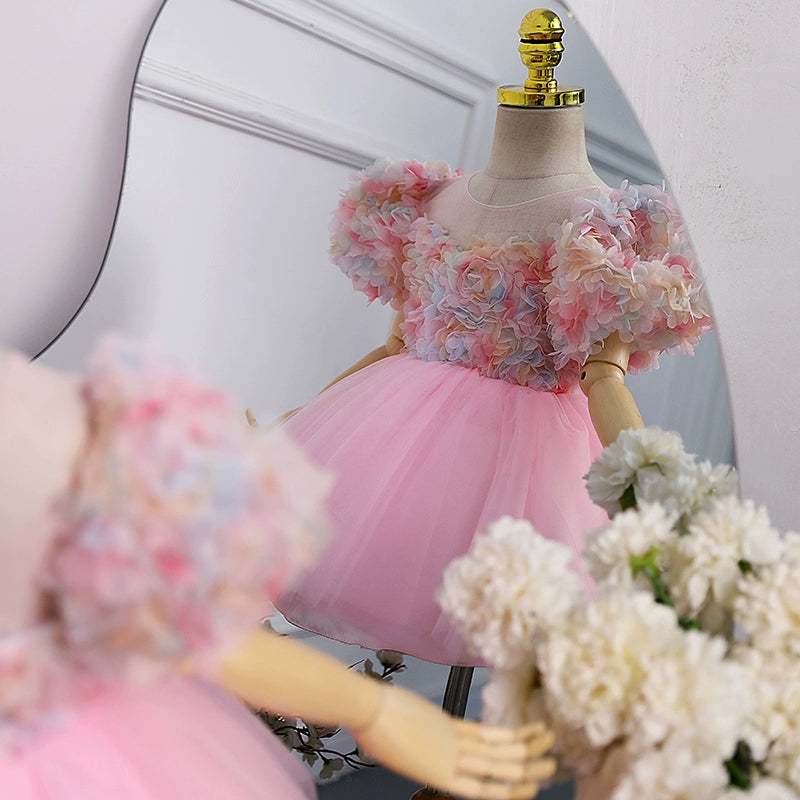 Girl Christmas Dress Baby Cute Girl Flowers Pageant Dress Toddler Birthday Princess Dress