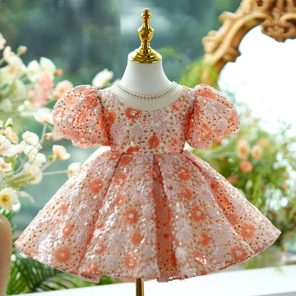 DINGZAN Cute Flower Girl Dress — Taffeta Princess Pageant Dance Dress For Weddings & Special Occasions