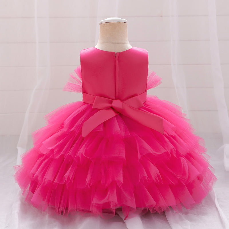 Girls Birthday Party Princess Dress Flower Girl Fluffy Cake Dress