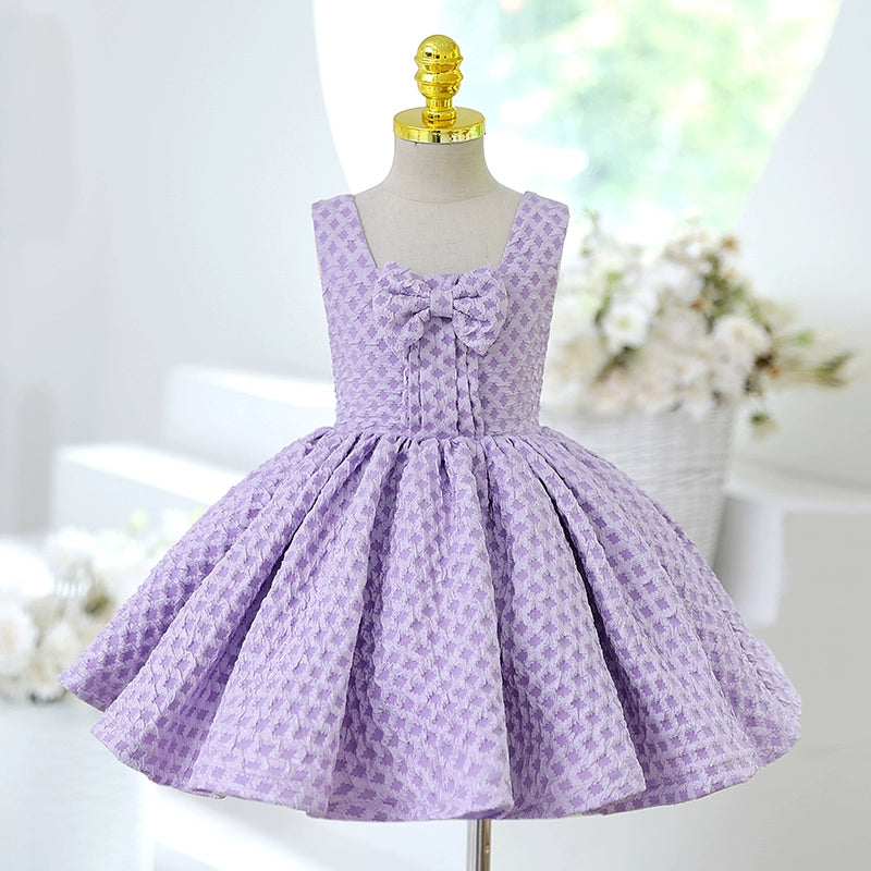 Children's Birthday Puffy Dress Girl Party Bow Princess Dress
