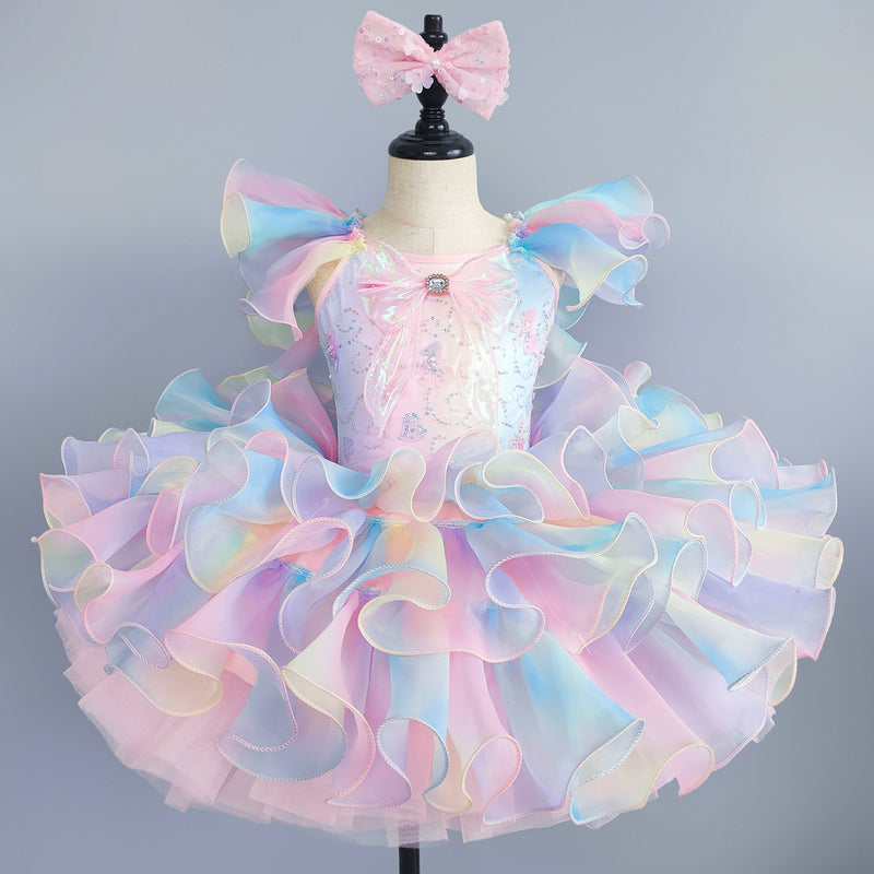 Baby Girl Party Sequin Princess Dress Girls Cute Puffy Dress