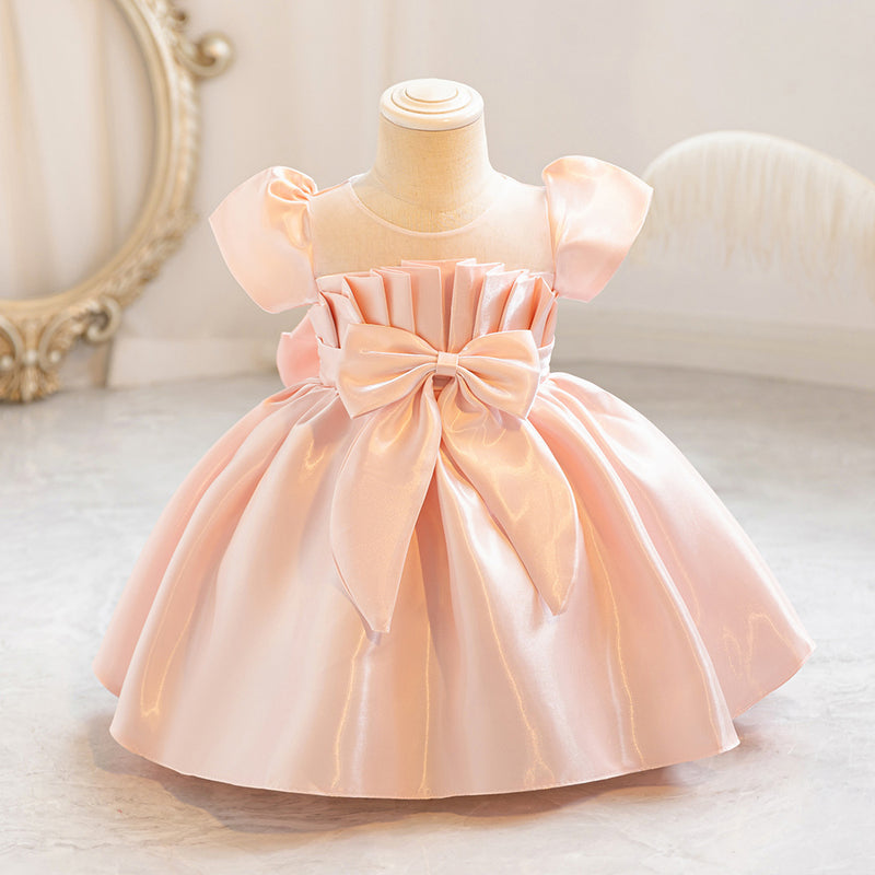 Baby Girl Dress Toddler Princess Dress Textured Communion Pageant Party Dress, Pink / 2-3 Years (100cm) Baby Girl Dress Toddler Princess Dress Textured Communion Pageant Party Dress, Pink / 2-3 Years (100cm)