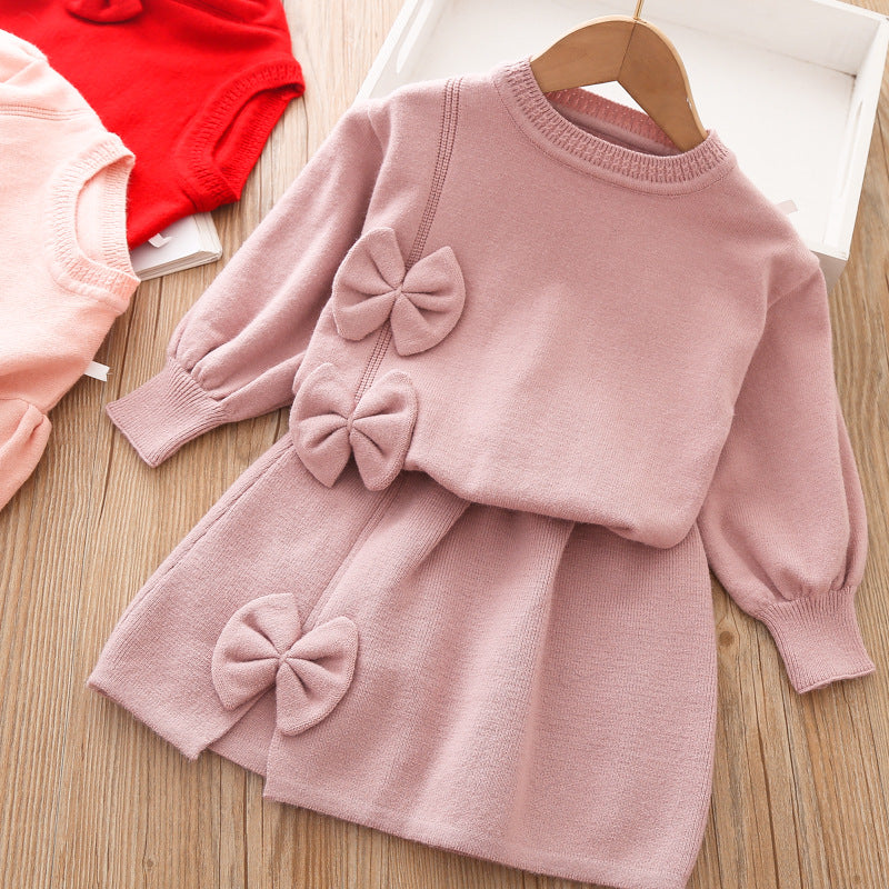 Baby Girl Bow-knot Cute Dress Infant Two Piece Set Princess Dress