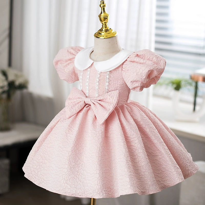 Girls' Birthday Dress Flower Girl Princess Dress Girls' Puff Sleeve Dress