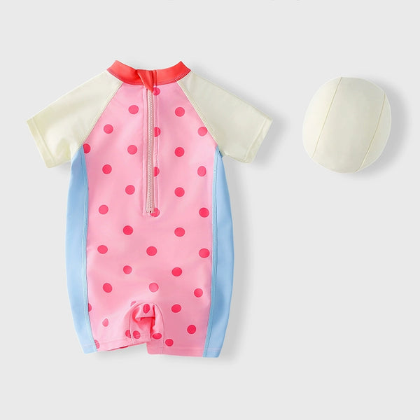 Baby Girl Sun Protection One Piece Swimsuit