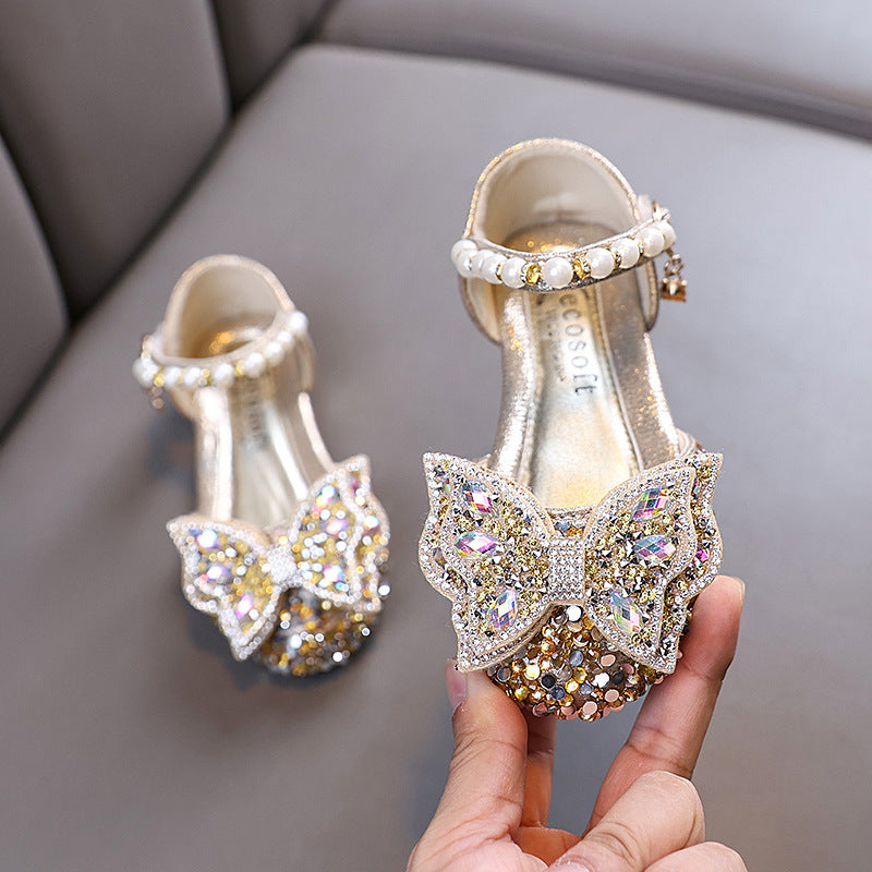 Girls Summer New Rhinestone Princess Shoes