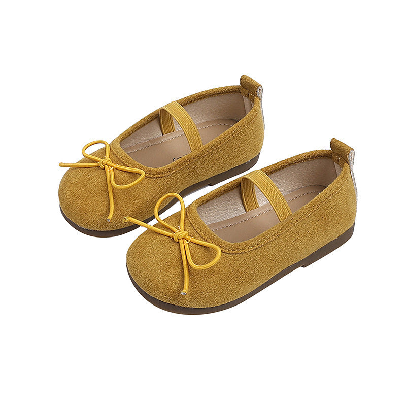 Girls Bow Soft Sole Princess Leather Shoes