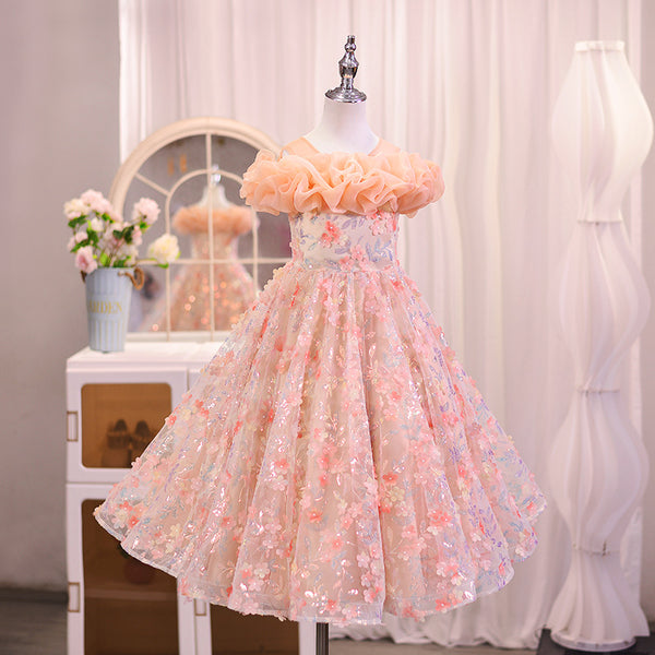 Girls' Birthday Dress Flower Girl Dress Children's Prom Princess Dress