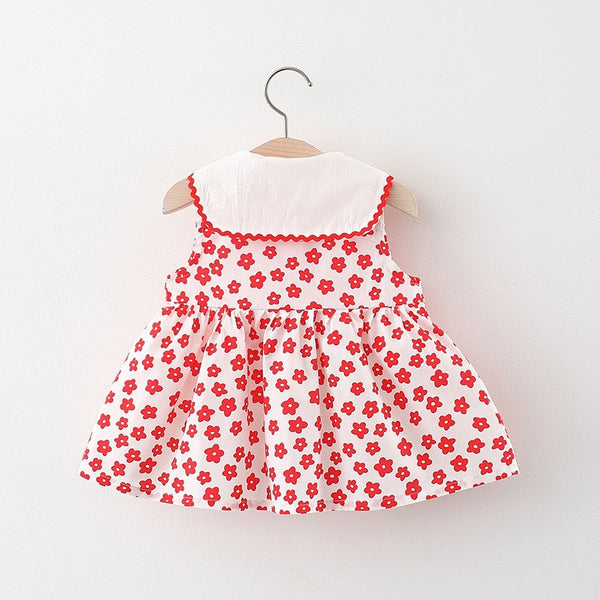 Sweet Baby Girl Flower Ribbon Dress