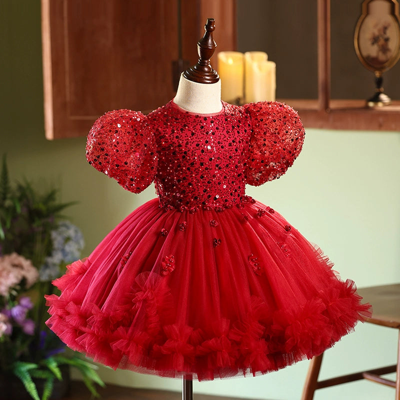 Luxurious Christmas Dress Fluffy Sequins Dress Toddler Birthday Princ marryshe Luxurious Christmas Dress Fluffy Sequins Dress Toddler Birthday Princ marryshe