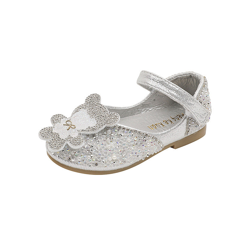 Baby Girls Sequins Bear Birthday Princess Dress Shoes