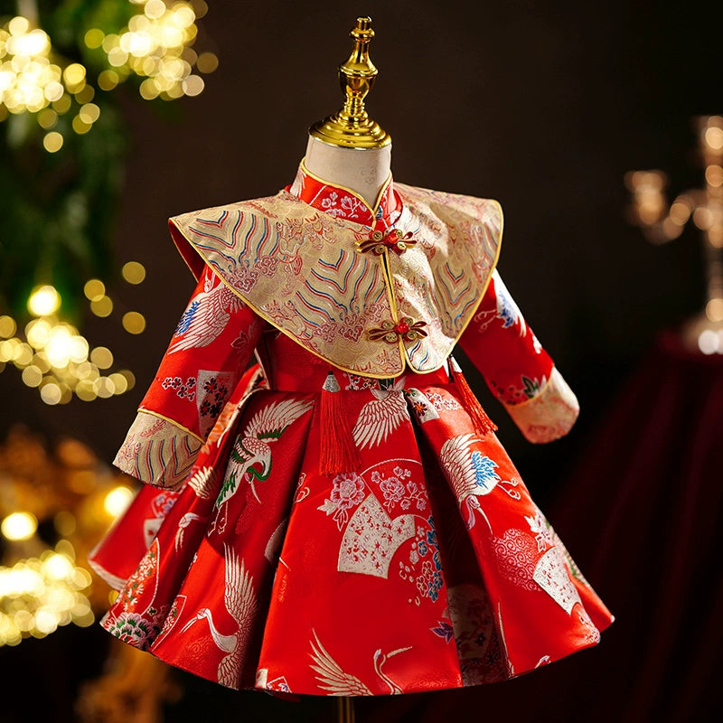 Girls Birthday Princess Dress Baby Cheongsam New Year Dress