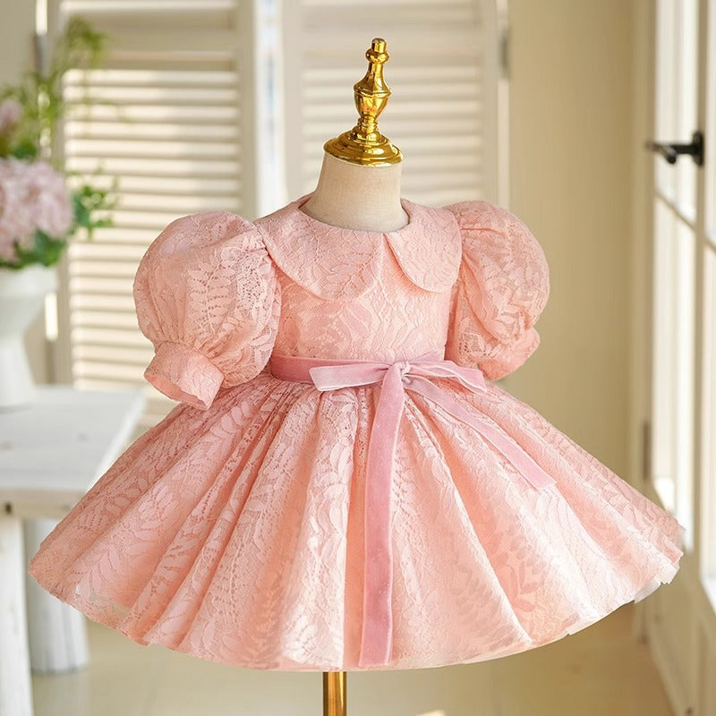 Flower Girl Pink Wedding Dress Children's Birthday Party Princess Dress
