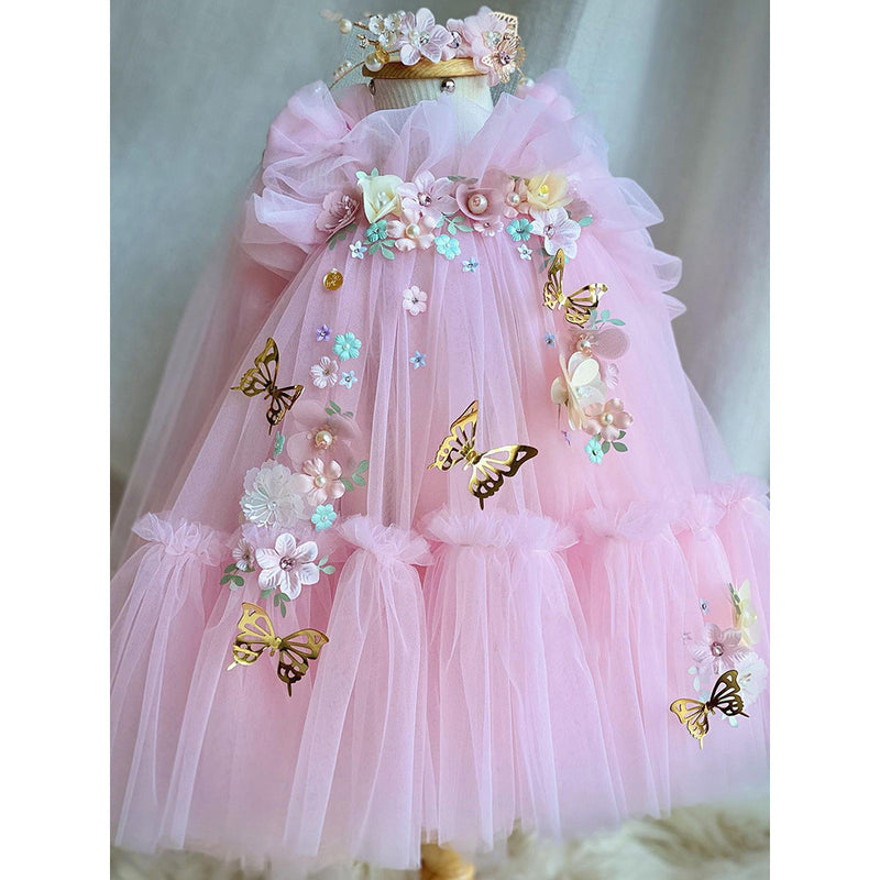 Girls Birthday Suspender Dress Girls Prom Princess Dress